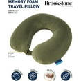 thumbnail image 2 of Brookstone Memory Foam Travel Neck Pillow for Vacations, Airplanes, Trains, Buses, and Cars, 2 of 7