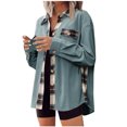 thumbnail image 2 of Patlollav Women Winter Cardigan Lattice Splice Pocket Buttons Long Sleeve Casual Coat Outwears, 2 of 7