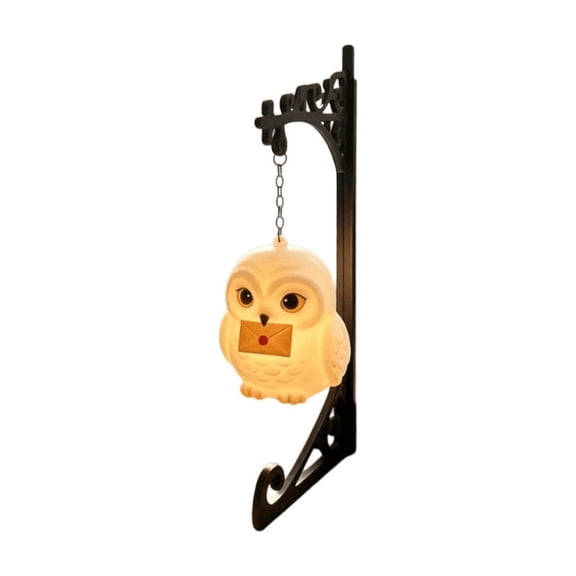 QISIWOLE Hanging Owl Shelf Lamp, Animal Book Light Decorative LED Ornament, 3.94 x 1.97 in Iron, for Bookshelf Reading Nook and Desk Decor
