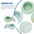 thumbnail image 2 of Mini Pots en Céramique Blancs 2 Pcs 1.8x1.8x1In, 2 of 8