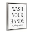 thumbnail image 2 of Stupell Industries Traditional Wash Your Hands Funny Reminder Gray Floating Frame Canvas Art, 25 x 31, by Lettered and Lined, 2 of 8