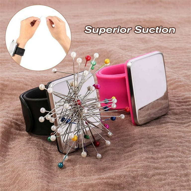 7 Colors Magnetic Needle Aspirator Silicone Magnet Wristband Magnetic  Sewing Pins Pincushion DIY Making Sewing Supplies