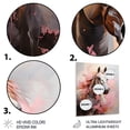 thumbnail image 3 of Designart "Vibrant Pink Equine Pink and White Horse" Animals Horse Metal Art Living Room, 3 of 5