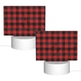 thumbnail image 2 of Fotbe Red Black Plaid Pattern Acrylic Night Light Gift with 3 Color ModesTouch-Sensitive LED Lamp Perfect Gift for Mother's Day, Birthday, or Christmas, 2 of 9