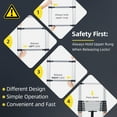 thumbnail image 4 of Primy 6.5 FT Telescoping Ladder, Aluminum One-button Retraction Collapsible Extension Ladder, 330 LBS Capacity with Non-slip Feet, Portable Multi-purpose Compact Ladder for Home, RV, Loft, 4 of 7
