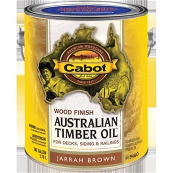 Cabot 81010 1 Gallon, Jarrah Brown Australian Timber Oil Wood Finish, Reduced Water
