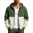 thumbnail image 2 of gbyLJF Mens Color Block Windbreaker Jacket Lightweight UPF 50+ Waterproof Rain Jackets, 2 of 9