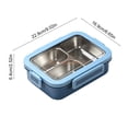 thumbnail image 3 of TACILIP Classroom Supplies, 1PCS Bento Box Lunch Box 3 Compartment Snack Containers Reusable Lunch Box Lunch Containers For Home Travel Work 720ml Equipped With Plastic Tableware, Teacher Gifts, 3 of 7
