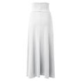 thumbnail image 2 of ZHOGXU Women'S Skirt Summer High Waist Solid Color Side Split Fashion Comfortable Maxi Skirt For Casual Daily Wear,White,S, 2 of 5