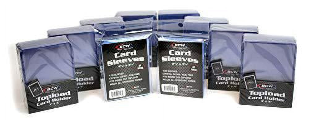BCW 200-Count Card Toploaders and Card Sleeves,Pvc