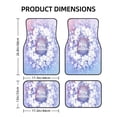 thumbnail image 2 of Salouo Round Snow Merry Christmas for Car Floor Mat Set of 4–Car Carpet Mats - Car Mats with Anti-Slip Backing & Driver Heel Pad Universal Fit for Cars, Trucks, SUVs, and Vans, 2 of 6