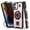 Pink, variant on Hotpom for iPhone 16 Case with 2 Pack Privacy Screen Protector, Heavy Duty Shockproof, Anti-Fingerprint Rugged Women Men universal Protective Cover with 360°Rotatable Ring Stand, Blue