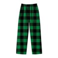 thumbnail image 5 of Pantalones largos de franela a cuadros, térmicos, casuales, de moda, para niños y niñas., 5 of 5