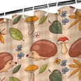 thumbnail image 3 of Cute Hedgehog Floral Pattern Shower Curtain 36"x72" ,Bathroom Decorative Shower Curtains Set with 12 Hooks,Modern Waterproof Washable Shower Curtain, 3 of 6