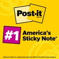 thumbnail image 6 of Post-it Super Sticky Notes, Canary Yellow, 3 in. x 3 in., 4 Pads, 6 of 11
