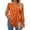 Orange, variant on Women's 2025 Long Sleeve Tops Dressy Casual V Neck Tunic Shirts Loose Chiffon Work Blouse