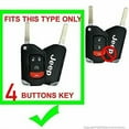 thumbnail image 4 of 2pcs 4B Flip Silicone Case Protector Cover Skin Rubber Fob for Jeep Smart Key, 4 of 4