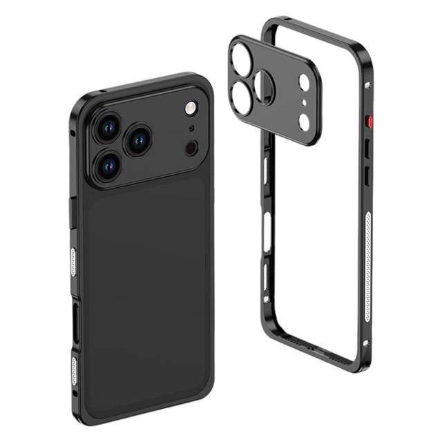 Fokuz Case Ultra Thin Metal Frame Heat Dissipation Cas E With Lens Protector For I 17/air/ Pro/ ProMax