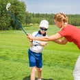 thumbnail image 2 of Ultimate 33" Junior #7 Iron for Kids with Fiberglass Shaft & Headcover Individual Gold Club Blue, 2 of 10