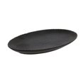 thumbnail image 1 of Benjara BM209878 Ceramic Oval Shaped Plate with Ribbed Pattern, Black - 0.75 x 6.5 x 10 in., 1 of 1