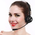 thumbnail image 1 of Pomya Auriculares inalámbricos empresariales Bluetooth con micrófono, 12 Horas, cancelación de Ruido, Uso cómodo, Ligero para Call Cente, computadora, teléfono, Caja de Escritorio EOTVIA No, 1 of 6