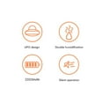 thumbnail image 1 of 400ml UFO Double Spray Humidifier with Colorful Lights Spray Humidifier Home Humidifier Home Cartoon Humidifier Silent Home Water Replenishment, 1 of 9