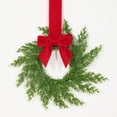thumbnail image 5 of Artificial French Wreath Small Compact Lightweight with Bow Ribbon Decorative Hanging Ornament for Home Christmas Door Wall Indoor Celebration Decoration, 5 of 5