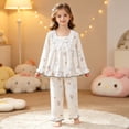 thumbnail image 2 of RMGVDSD Girls Clothes 2 Piece Set Soft Cartoon Print Girls Pajamas Long Sleeve Tops And Pants Suit Toddler Kids Sleepwear Comfort Loungewear 5-6 Years, 2 of 5