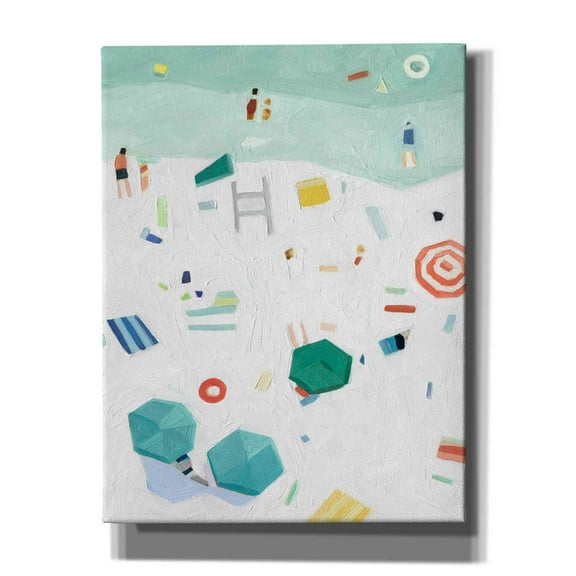 Epic Graffiti 'Beach Vista I' by Emma Scarvey, Canvas Wall Art, 26"x34"