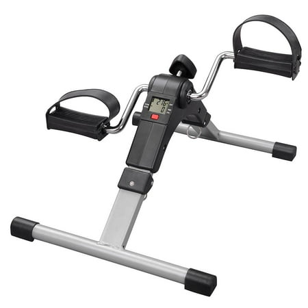 Yescom Folding Pedal Exerciser Cycle Mini Bike Leg Arm Trainer under Desk Electronic Display Fitness Gym