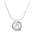 thumbnail image 1 of Delight Jewelry Silvertone Small Gelato Script Initial - Q - Joy Ring Charm Necklace, 18", 1 of 4