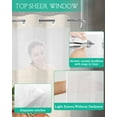 thumbnail image 4 of No Hook Shower Curtain with Snap in Liner, Frog Mushroom Watercolor Plant Leaves Linen Hotel Shower Curtains for Bathroom, Washable Shower Curtain Liner Set with Mesh Top Window, 48"x72", 4 of 6