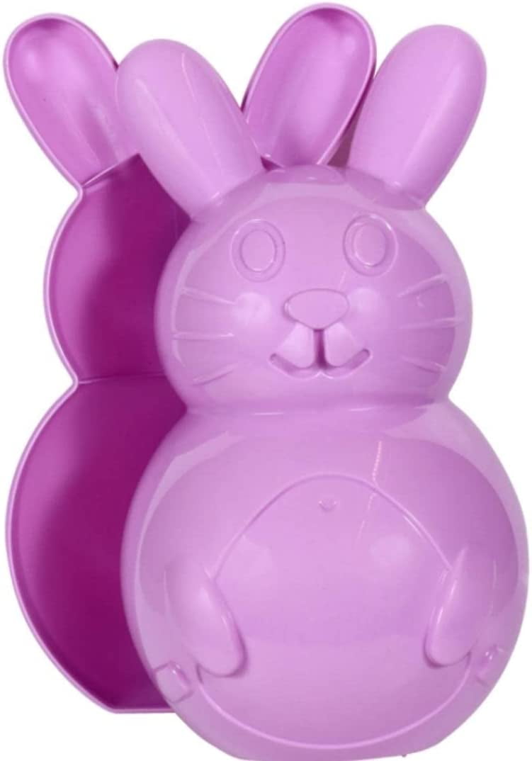 Easter Bunny Fillable Container Bunny Shaped 10 inches (4pcs) Set of 4 Colors Blue Yellow Pink & Purple Perfect for Easter Spring Basket Fillers Easter Eggs Hunt Basket Stuffers