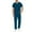 Dark Blue, variant on Men's Long Sleeve Pocket Work Uniform Set, Button Front Jacket and Pants, Professional Utility Outfit for Service Workers, Caregivers and Industrial Work