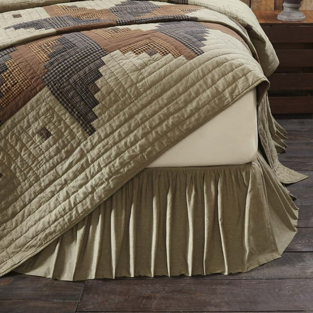Khaki Green Tan Rustic & Lodge Bedding Novak Cotton Split Corners