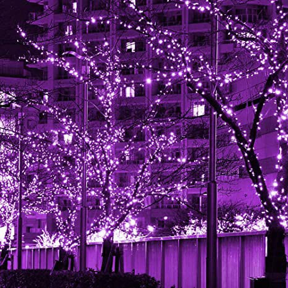 Twinkle Star 200 LED 66FT Fairy String Lights,Christmas Lights with 8 Lighting Modes,Mini String Lights Plug in for Indoor Outdoor Christmas Tree Garden Wedding Party Decoration, Purple - image 2 of 6
