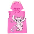 thumbnail image 2 of Disney Lilo & Stitch Angel Hooded Cosplay Tank Top and French Terry Dolphin Active Shorts Outfit Set Toddler to Big Kid, 2 of 5