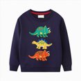 thumbnail image 2 of Gerichy Boys Sweatshirts Cotton Long Sleeve Crewneck Pullover Toddler Kids Winter Warm Shirt Sweater Tops 2T-8T, 2 of 7