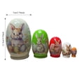thumbnail image 3 of ChicYu Russian Nesting Dolls,Handmade Wooden Bunny Nesting Dolls Set for Easter Birthday Gift Home Decoration,Spring Themed Table Decorations,Set of 5 Figurines, 3 of 6