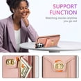 thumbnail image 6 of Decase Zipper Wallet Case for Samsung Galaxy Note 20 Ultra, Crossbody Luxury PU Leather Shockproof Adjustable & Detachable Shoulder Strap with Card Slot Phone Case Cover, rosegold, 6 of 8