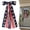 Blue, variant on Large Patriotic Star Ribbon Bow For Wreath Red White Buffalo Plaid Burlap Clip-On Bow 4th Of July Independence Day Front Door Indoor Outdoor Memorial Day Decoration 9.45 x 23.6 In