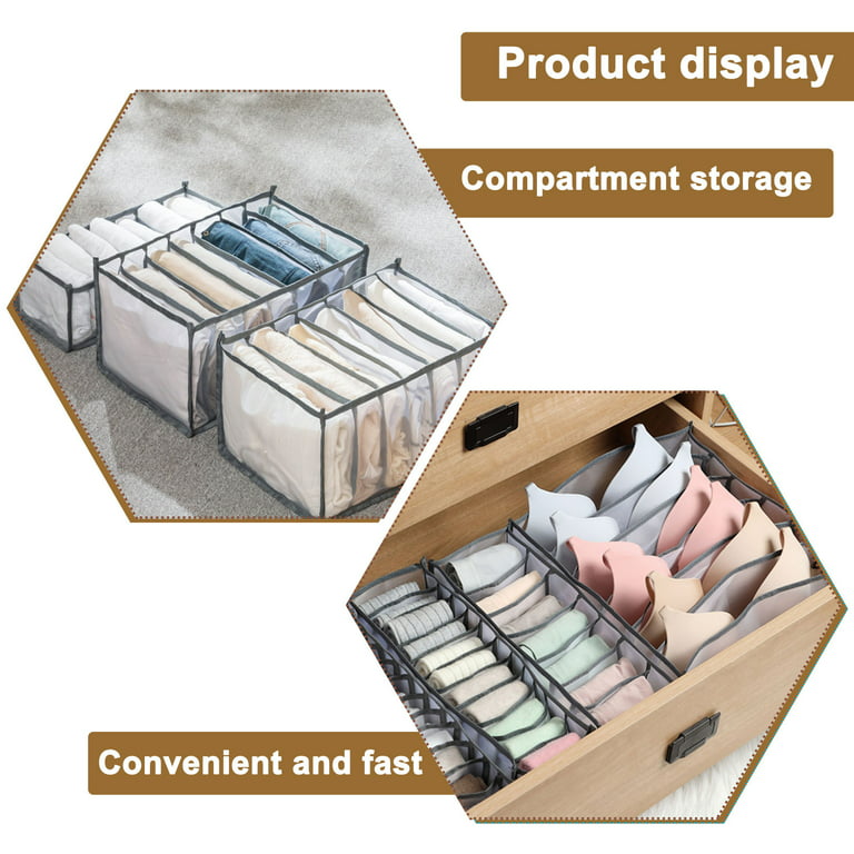 Attic Storage Bins Clothes Organizer for Folded Clothes Bins for Clothes Organization Compartment Box Drawer Bag Laundry Room Organizers and Storage