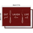 thumbnail image 3 of Red Placemats Set of 6,Funny Place Mats Christmas Decorations Waterproof Washable Table Mats Linen 12 x 18 Inch, 3 of 6