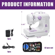 SINGOMON Sewing Machine, 67PCS Sewing Tool Set, Portable Sewings Machine Built-in12 Stitch Patterns, Dual-Speed Control, Home Multi-Function Handheld Mending Machine for Beginners