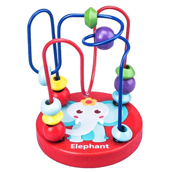 Bead Wooden Bead Maze Toy Toddlers Colorful Mini Bead Maze Roller Toy Early Educational Toy
