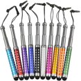 thumbnail image 1 of 10 lápices retráctiles Crystal Stylus compatibles con todos los dispositivos con pantalla táctil capacitiva - 10 colores, 1 of 5
