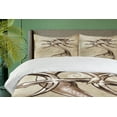 thumbnail image 4 of Ambesonne Mermaid Duvet Cover Sets, Vintage Mythical Art, 2-King, Beige Brown, 4 of 7