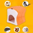 thumbnail image 4 of Visland Hamac pour Pain Grillé Douillet Aspect Réaliste avec Trous de Suspension Épaissi Chaud Confortable Lit pour Animal de Compagnie Maison pour Petits Animaux Rongeur/cobaye/rat, 4 of 7