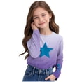 thumbnail image 6 of Maean Toddler Kids Long Sleeve Shirts Star Printed Crewneck Casual Tshirts Boys Girls Loose Tee Blouse, 6 of 7