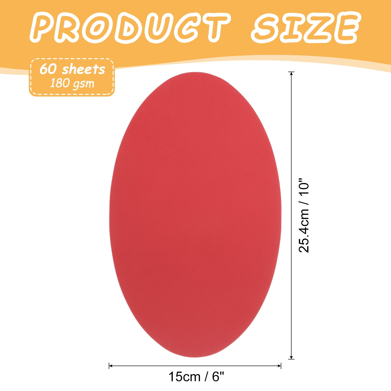 Uxcell Circles Paper, Round Origami Paper, Circles Cutouts Paper for DIY Crafts, Painting, Scrapbooking Bright Red 6 x 10 Inch
